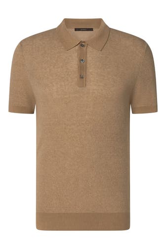 WINDSOR. Leinenmix-Polo 'Lindo' hellbraun