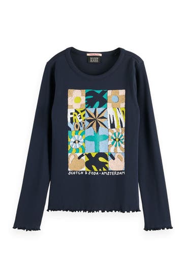 SCOTCH & SODA Langarmshirt navy