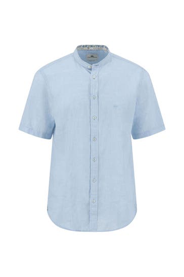 FYNCH-HATTON Kurzarmhemd hellblau Regular Fit