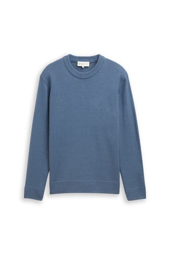 TOM TAILOR Strickpullover taubenblau
