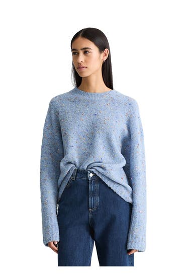 MARC O'POLO DENIM Wollmix-Pullover hellblau meliert