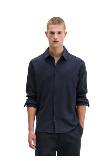 MARC O'POLO Jersey-Hemd navy