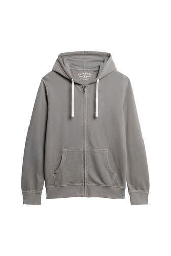 SUPERDRY Sweatjacke 'Essential Logo' grau