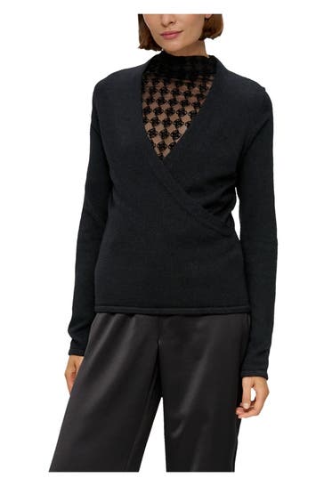 S.OLIVER BLACK LABEL Strickpullover schwarz