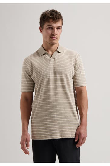 DSTREZZED Polo-Shirt beige gemustert