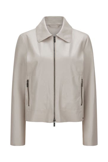 MILESTONE Lederjacke 'Nylah' greige