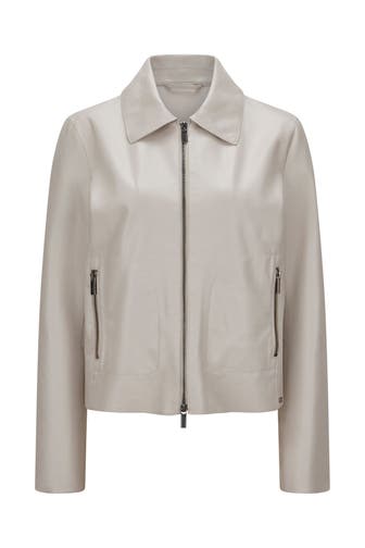 MILESTONE Lederjacke 'Nylah' greige