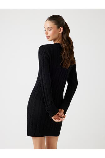 GUESS Wollmix-Kleid 'Elsa' schwarz