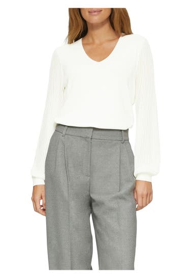 S.OLIVER BLACK LABEL Strickpullover weiß