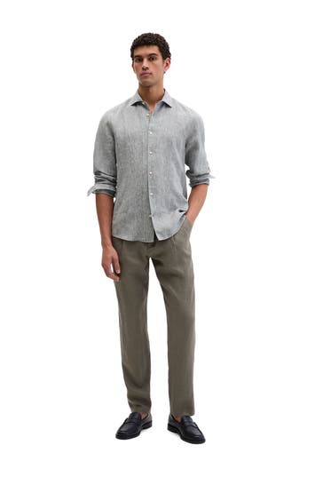 MARC O'POLO Leinenhemd Shaped Fit