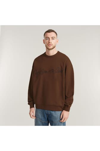 G-STAR Sweatshirt 'Overdyed' braun