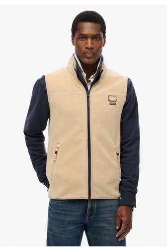SUPERDRY Fleece-Weste beige