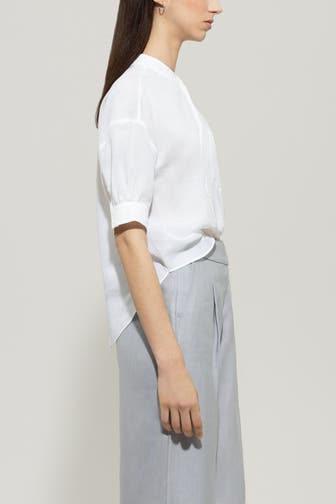 LUISA CERANO Kurzarm-Bluse weiß