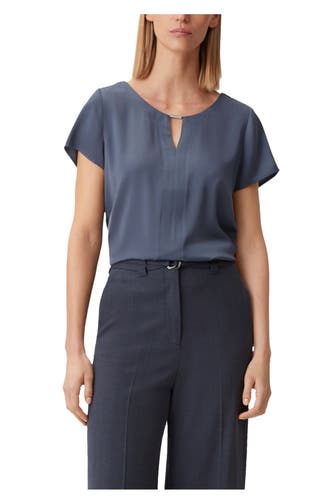 COMMA, Blusenshirt dunkelblau