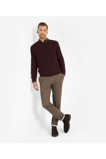 BRAX Strickpullover braunrot