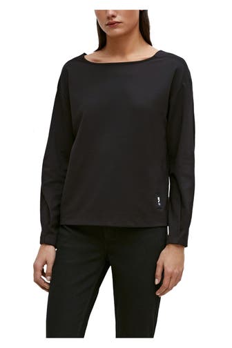 COMMA, Langarmshirt schwarz