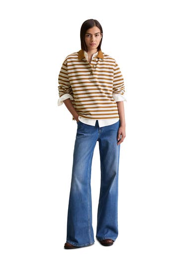 MARC O'POLO DENIM Langarm-Polo gestreift