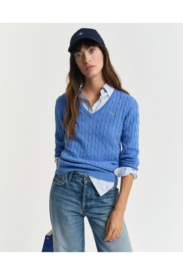 GANT Strickpullover azurblau