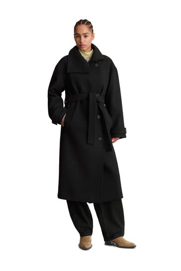 MARC O'POLO DENIM Wollmixmantel schwarz