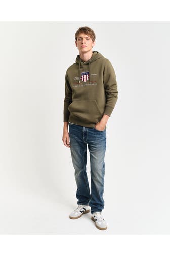 GANT Hoodie oliv