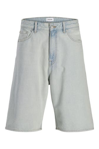 JACK & JONES Jeansshorts 'Iron' hellblau