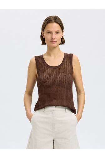 SELECTED Stricktop braun