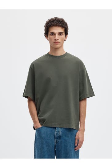 SELECTED Grey-green T-Shirt