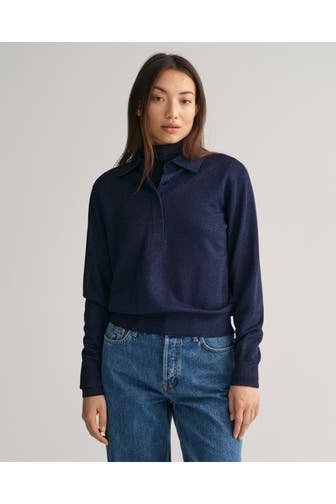 GANT Polo-Shirt nachtblau glitzernd