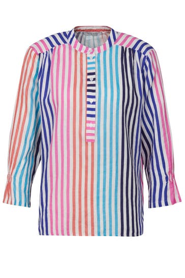 BUGATTI Leinenbluse gestreift