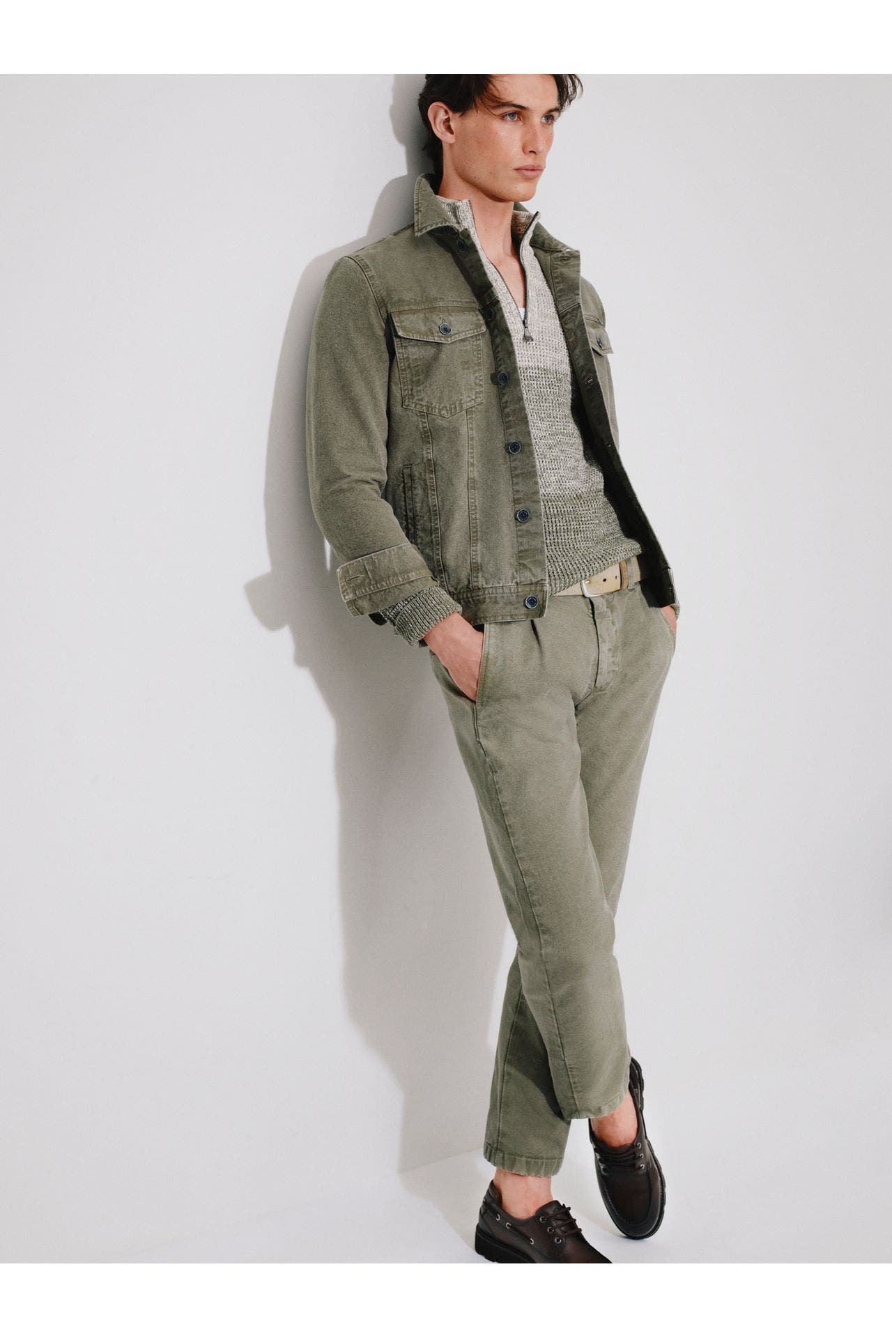 JOOP! Strick-Troyer 'Damiano' graugrün, Bild 1