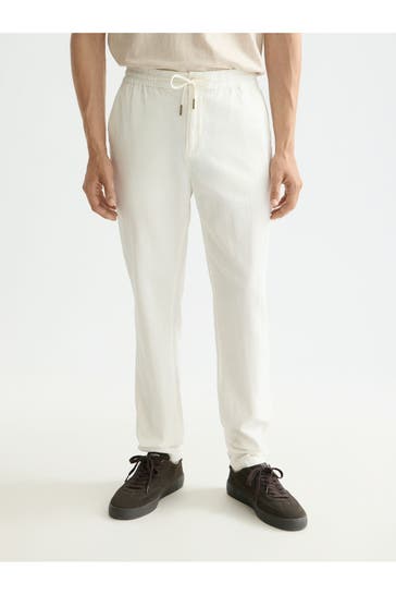 SCOTCH & SODA Leinenmix-Hose offwhite