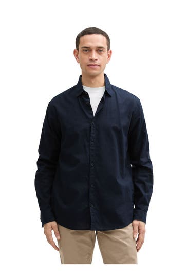 TOM TAILOR Leinenmixhemd Regular Fit
