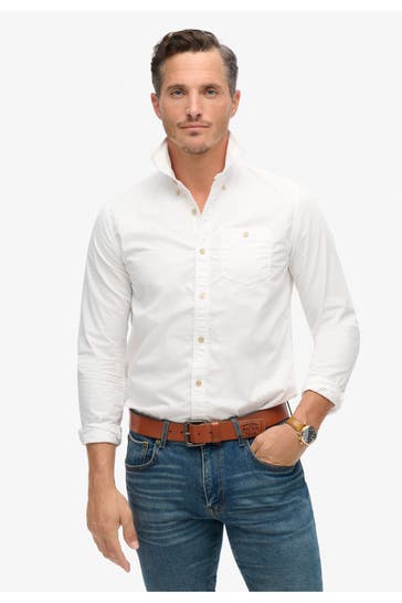 SUPERDRY Casual-Hemd weiß