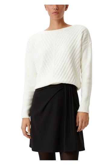 COMMA, Strickpullover weiß