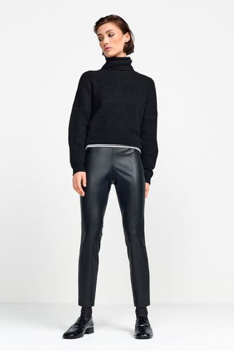 RICH & ROYAL Kunstlederhose schwarz