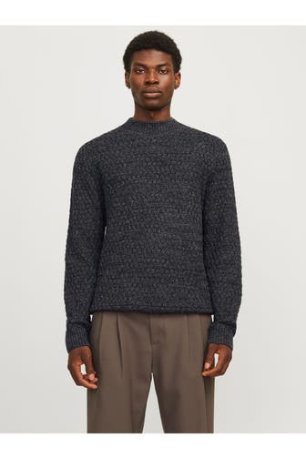 JACK & JONES Strickpullover dunkelgrau