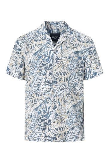 JOOP! Hemd Hanes weiß/blau/beige Regular Fit