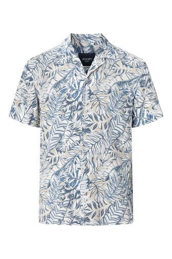 JOOP! Hemd Hanes weiß/blau/beige Regular Fit