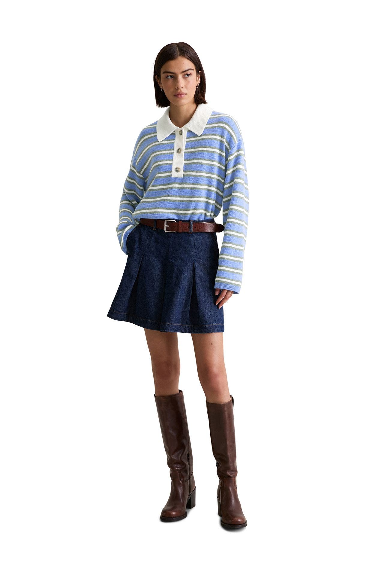 MARC O'POLO DENIM Wollmix-Pullover gestreift, Bild 1
