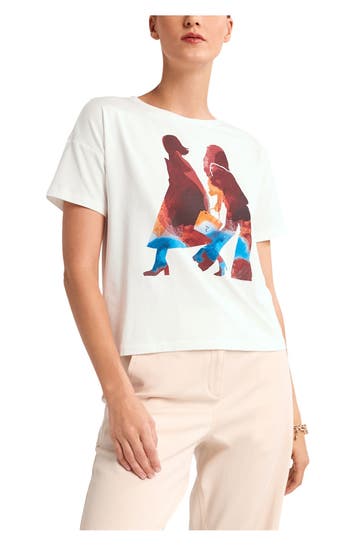 COMMA, T-Shirt weiß