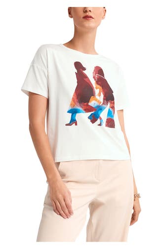 COMMA, T-Shirt weiß