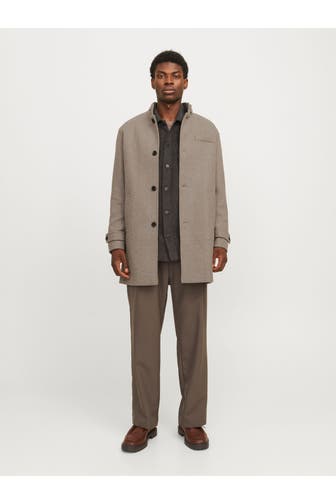 JACK & JONES Wollmixmantel 'Emelton' greige