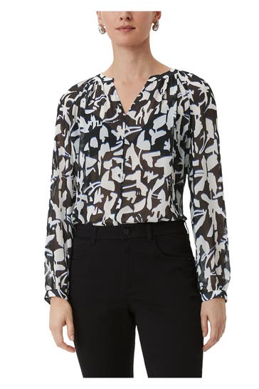 COMMA, Business-Bluse gemustert