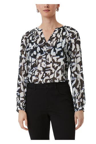 COMMA, Business-Bluse gemustert