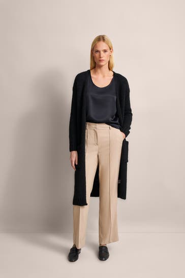 BUGATTI Wollmix-Strickjacke schwarz
