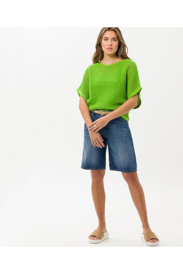 BRAX Jeansshorts blau