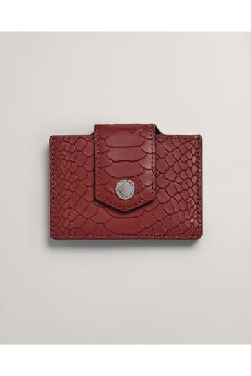 GANT Lederetui weinrot