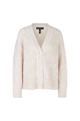 MARC CAIN Wollmix-Strickjacke beige animal