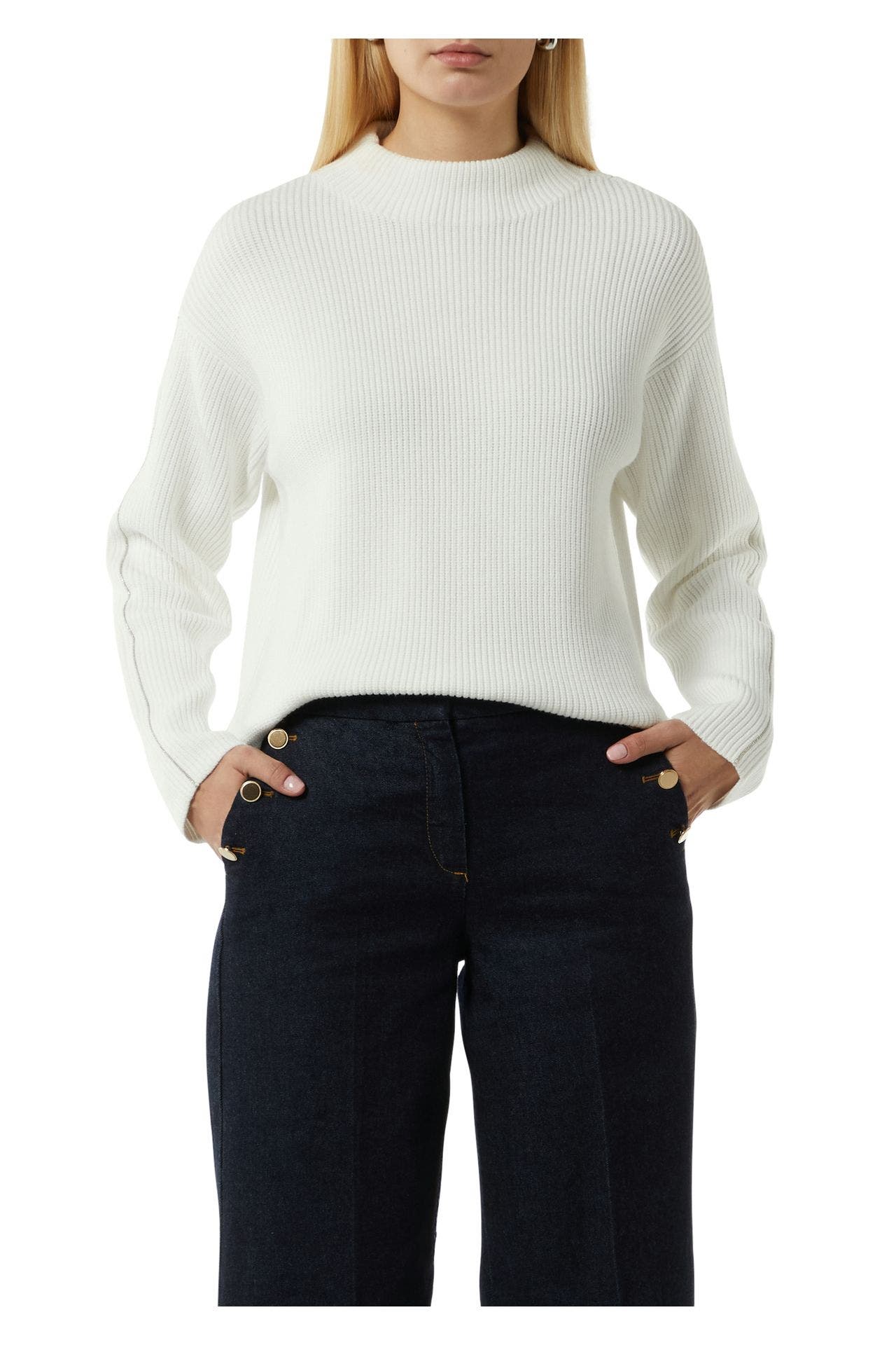 COMMA, Strickpullover weiß, Bild 1