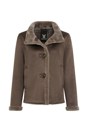 FUCHS SCHMITT Lederimitatjacke braun